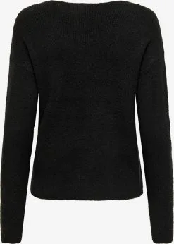 ONLY Fijngebreide Truien Trui Camilla Dames Zwart -ONLY Elegant winkel 77731128ec1da992fa0bb31693640ca3