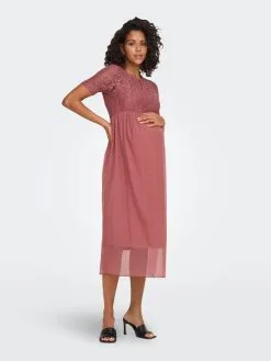 ONLY MATERNITY Midi Jurken Jurk Dames Fuchsia -ONLY Elegant winkel 780efd18a0dc6676f866392a7f10c5db