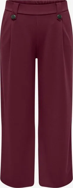 ONLY CARMAKOMA Pantalons Wide Leg Broek Dames Bourgogne