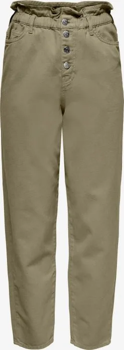 ONLY Mom Jeans Tapered Jeans CUBA Dames Olijfgroen