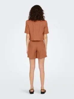 ONLY Shorts Regular Broek Dames Cognac -ONLY Elegant winkel 791496f63b4a9f63ef505eede39536b4
