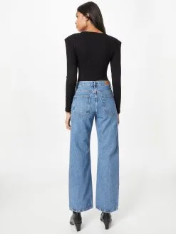ONLY Wide Leg Wide Leg Jeans RIGA Dames Blauw -ONLY Elegant winkel 79417e82ea7dab2b90f65f2fac2717cb