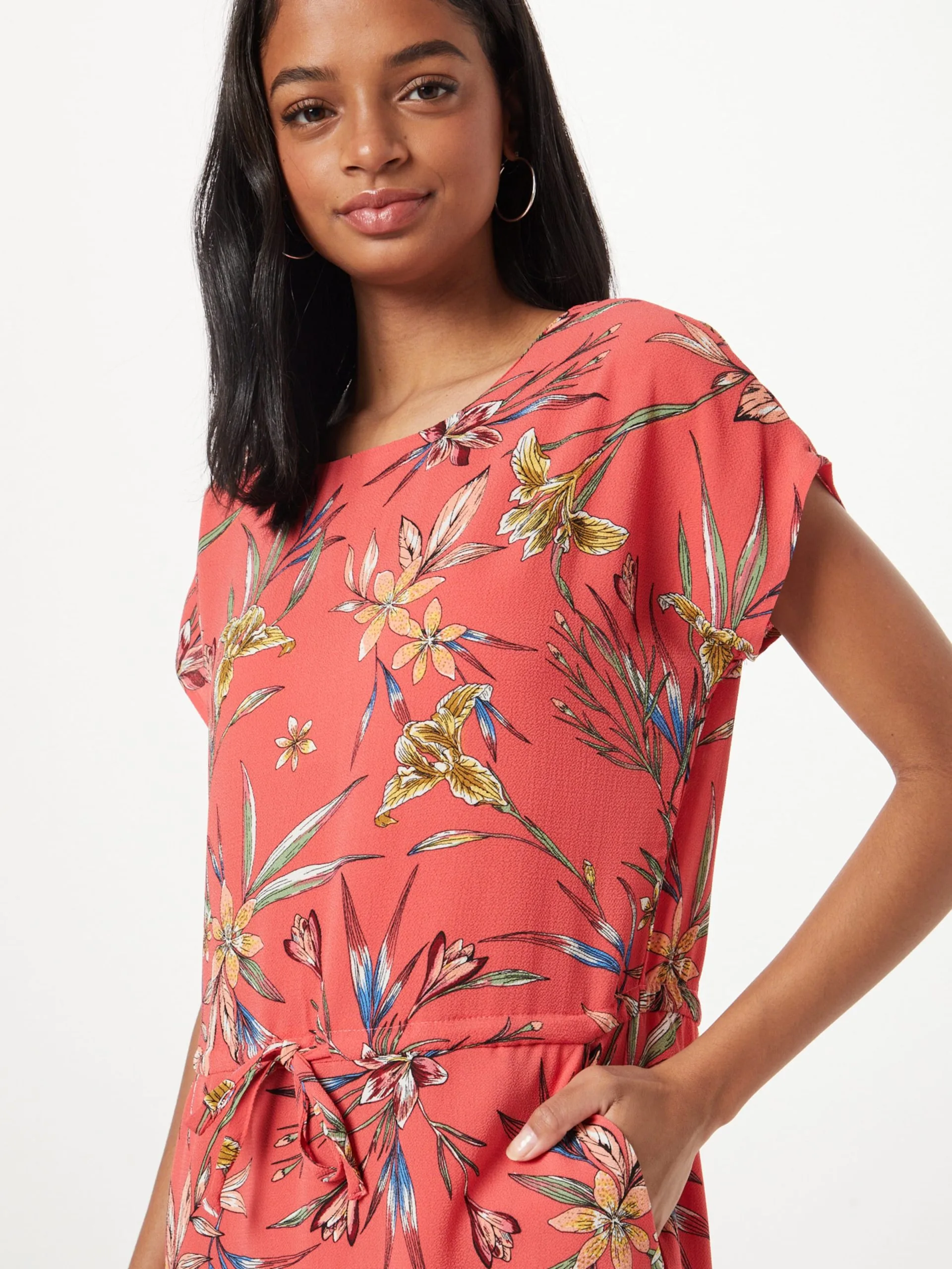 ONLY Mini Jurken Jurk Nova Dames Watermeloen Rood 2 ONLY Mini Jurken Jurk Nova Dames Watermeloen Rood - Afbeelding 2