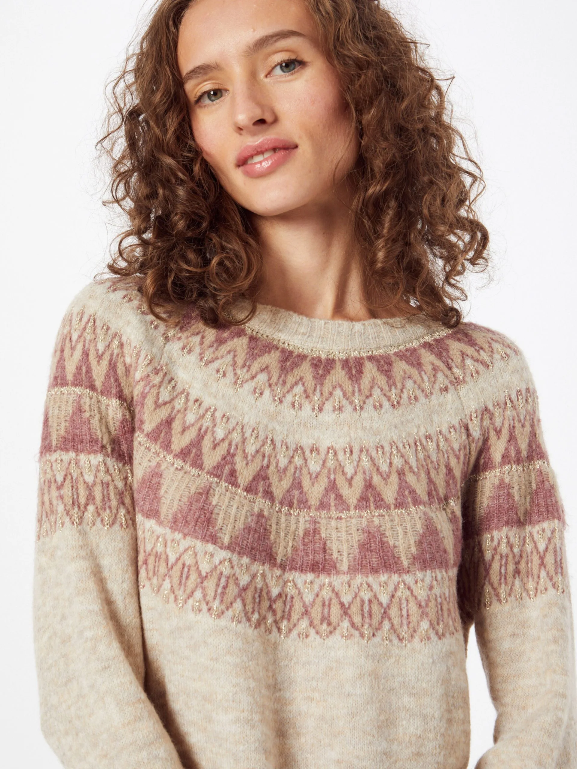 ONLY Fijngebreide Truien Trui Abelone Dames Beige 2 ONLY Fijngebreide Truien Trui Abelone Dames Beige - Afbeelding 2