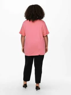 ONLY CARMAKOMA T-shirts Shirt Dames Watermeloen Rood -ONLY Elegant winkel 7a673de0645e3829805254b7562c655b