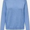ONLY Fijngebreide Truien Trui Lesly Kings Dames Blauw Gemêleerd
