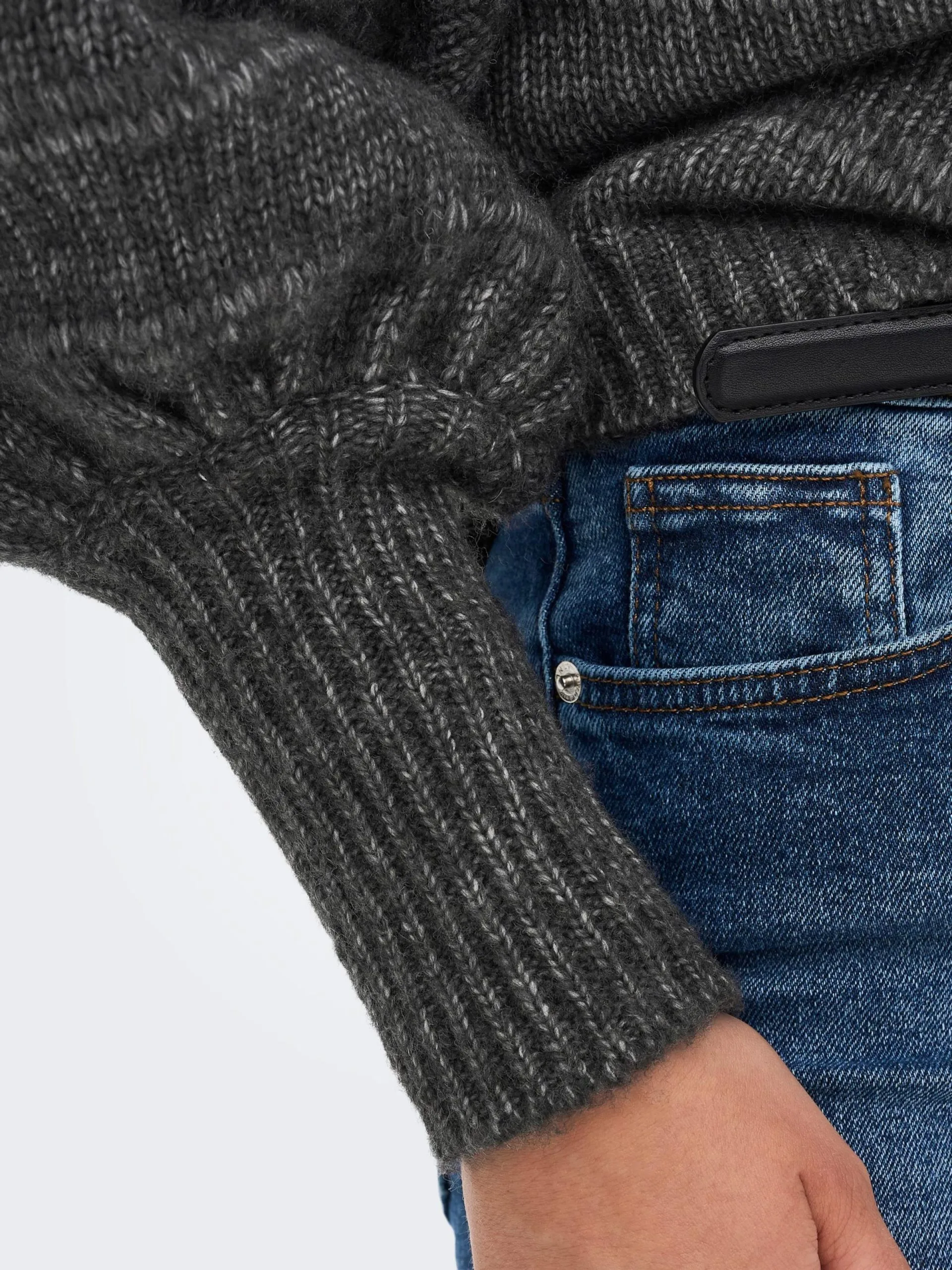 ONLY Fijngebreide Truien Trui CELINA Dames Donkergrijs 8 ONLY Fijngebreide Truien Trui CELINA Dames Donkergrijs - Afbeelding 8