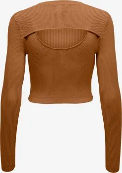 ONLY Fijngebreide Truien Trui Meddi Dames Karamel -ONLY Elegant winkel 7be5cb5d3be905a7d3decc690cb1f435