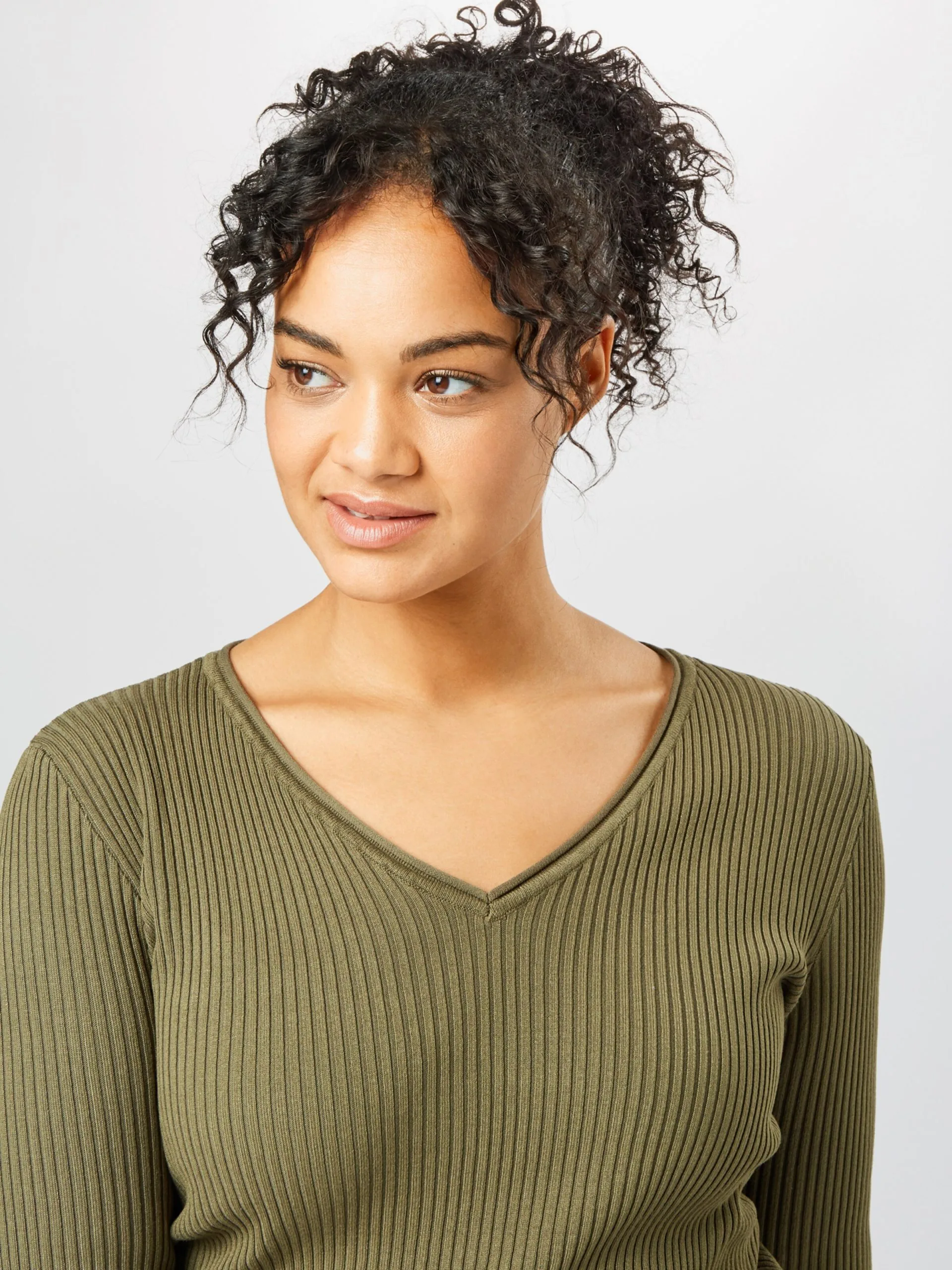 ONLY CARMAKOMA Basic Truien Trui Simone Dames Kaki 5 ONLY CARMAKOMA Basic Truien Trui Simone Dames Kaki - Afbeelding 5