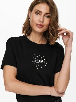 ONLY T-shirts Shirt Kita Dames Zwart -ONLY Elegant winkel 7cb834127699e4ac54748f3de78bd69c