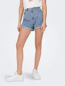 ONLY Denim Shorts Loosefit Jeans Vega Dames Blauw -ONLY Elegant winkel 7d4cf0e08dcec8ea04a318ee65da49df