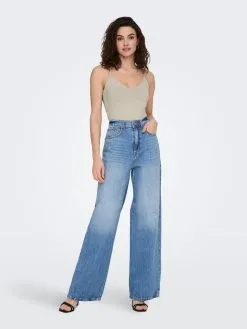 ONLY Spaghetti Tops Top Dames Donkerbeige -ONLY Elegant winkel 7e2f5d144983072a851170948c81d414