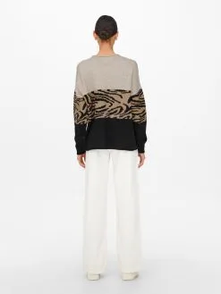 ONLY Fijngebreide Truien Trui Jade Dames Taupe -ONLY Elegant winkel 7e6aeb39300080003773da9260da8d85