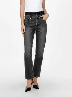 ONLY Straight Regular Jeans Fine Dames Grijs -ONLY Elegant winkel 80614848edb532dc6523fff9025ef8ad