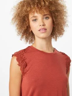 ONLY Kanten Tops Top Alexa Dames Roestrood -ONLY Elegant winkel 80bce507316273685c9fd7a6f893fbf4