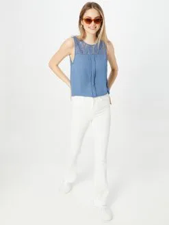 ONLY Blouse Tops Blouse ALICE Dames Smoky Blue -ONLY Elegant winkel 817abad2816a70b26345b999bf5d2fab