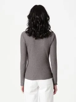 ONLY Longsleeves Shirt Emma Dames Donkergrijs -ONLY Elegant winkel 824c06892216d719448e1045f21fba97