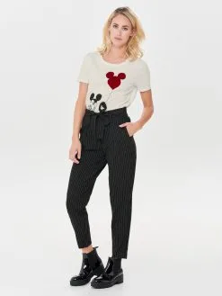 ONLY Bandplooibroeken Tapered Bandplooibroek Nicole Dames Zwart -ONLY Elegant winkel 82b54f3c373933a746b64e8e590516c9