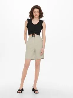 ONLY Shorts Regular Bandplooibroek Berry Dames Lichtgrijs -ONLY Elegant winkel 83395c83b307211d3c9e4bb5260d62bf