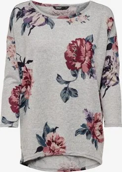 ONLY Shirts Met 3/4 Mouw Shirt Elcos Dames Grijs Gemêleerd