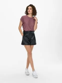 ONLY T-shirts Shirt Milla Dames Chocoladebruin -ONLY Elegant winkel 848cae53460cf77f7ecfe736e4f2e816