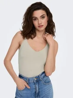 ONLY Spaghetti Tops Top Dames Donkerbeige -ONLY Elegant winkel 84c2c005585861b7faba85f229f0648d