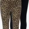 ONLY MATERNITY Broeken Skinny Leggings Dames Bruin / Zwart