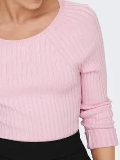 ONLY Fijngebreide Truien Trui Meddi Dames Lichtroze -ONLY Elegant winkel 8690ab5dbe94de5077ea13a0b8fb8010