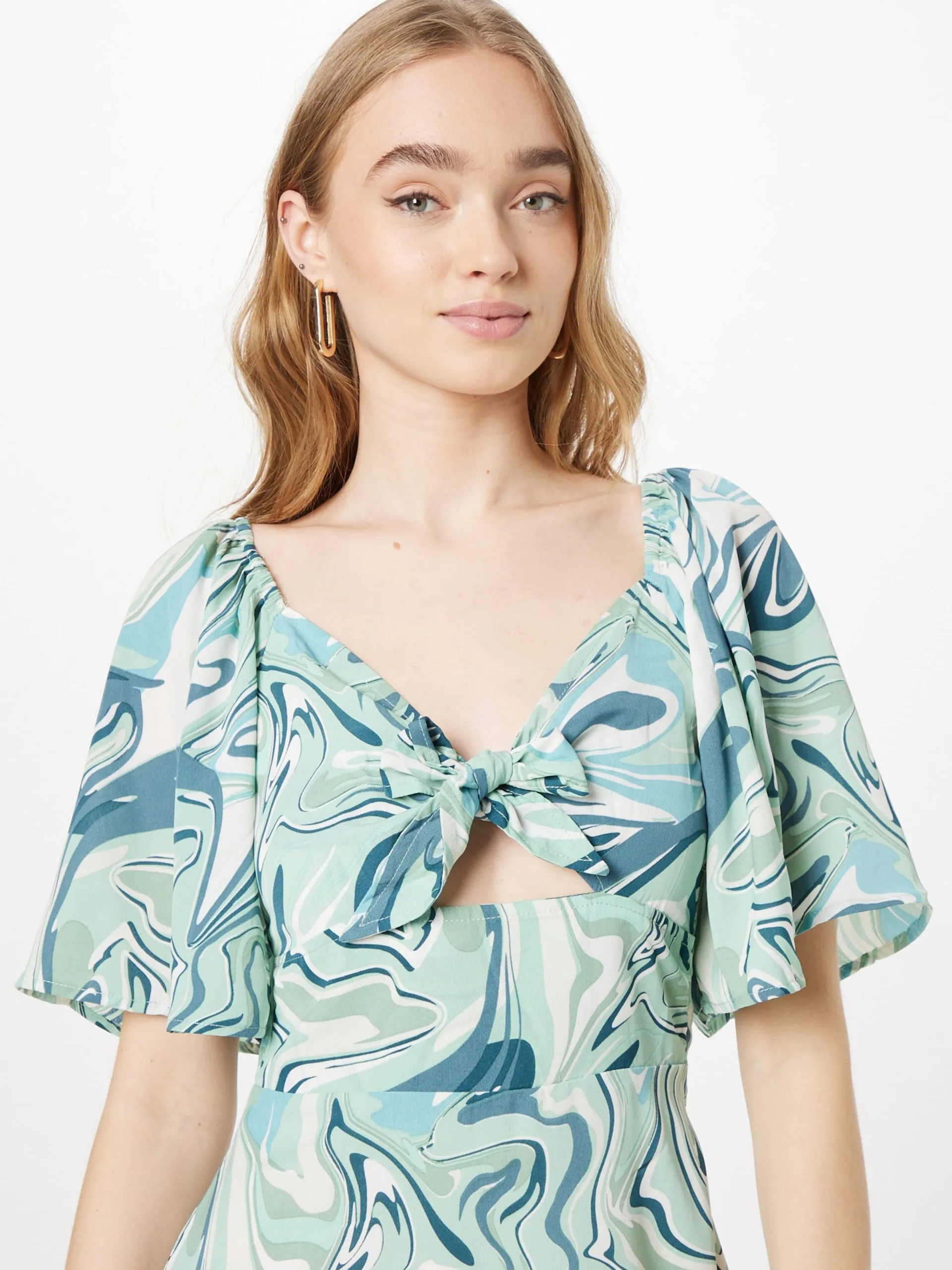 ONLY Mini Jurken Jurk Dames Petrol / Lichtgroen 2 ONLY Mini Jurken Jurk Dames Petrol / Lichtgroen - Afbeelding 2