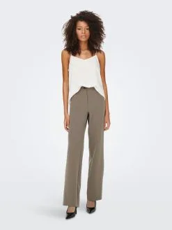 ONLY Pantalons Loosefit Broek Lana-Berry Dames Mokka -ONLY Elegant winkel 881ba94210343844cf52a0c97ff16364