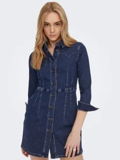 ONLY Maxi Jurken Jurk Dames Blauw -ONLY Elegant winkel 89552e8bd7301048a954f3311d40b8b9