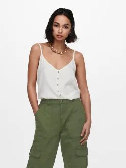 ONLY Spaghetti Tops Top ASTRID Dames Wit -ONLY Elegant winkel 89693ce1f5ae19e7c6d7c14468094d63