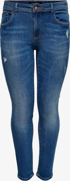 ONLY CARMAKOMA Jeans Slimfit Jeans Lauw Dames Blauw