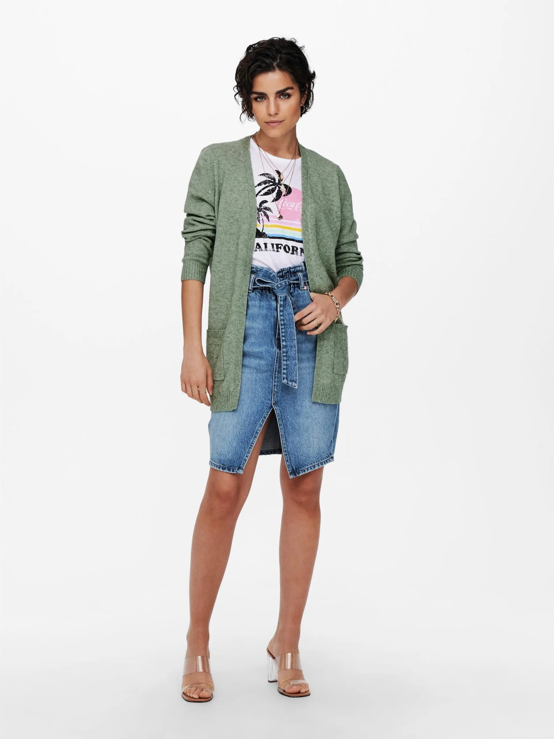 ONLY Vesten Gebreid Vest Lesly Dames Pastelgroen 5 ONLY Vesten Gebreid Vest Lesly Dames Pastelgroen - Afbeelding 5