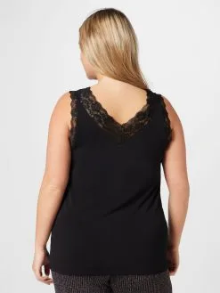 ONLY CARMAKOMA Kanten Tops Top BENNEDIKTE Dames Zwart -ONLY Elegant winkel 8aa7703517f8225ee1482cff412d1691