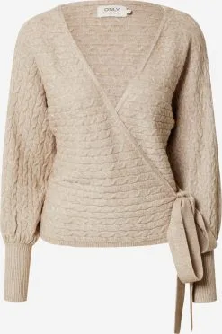 ONLY Vesten Gebreid Vest Katia Dames Lichtbruin