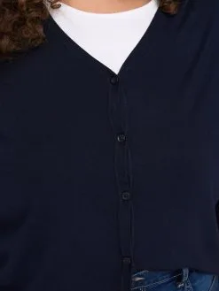 ONLY CARMAKOMA Vesten Gebreid Vest Dames Blauw -ONLY Elegant winkel 8ace843c067a1a37e128ea612fa33c39