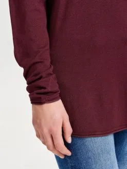 ONLY Fijngebreide Truien Trui Mila Dames Wijnrood -ONLY Elegant winkel 8b8b0a2863bddfd17f84f7a3718619c8