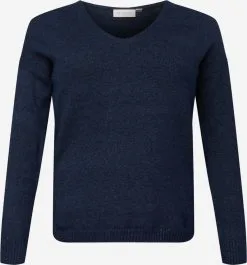 ONLY CARMAKOMA Fijngebreide Truien Trui Margareta Dames Donkerblauw