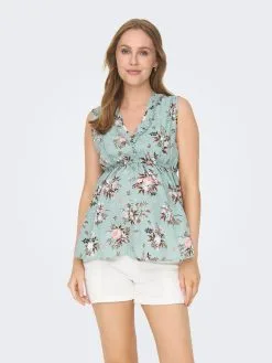 ONLY MATERNITY Mouwloze Shirts Top Dames Mintgroen -ONLY Elegant winkel 8c3de3f4a3e0b5b4618f01222b21f5a9