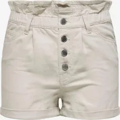 ONLY Shorts Regular Broek Cuba Dames Lichtgrijs
