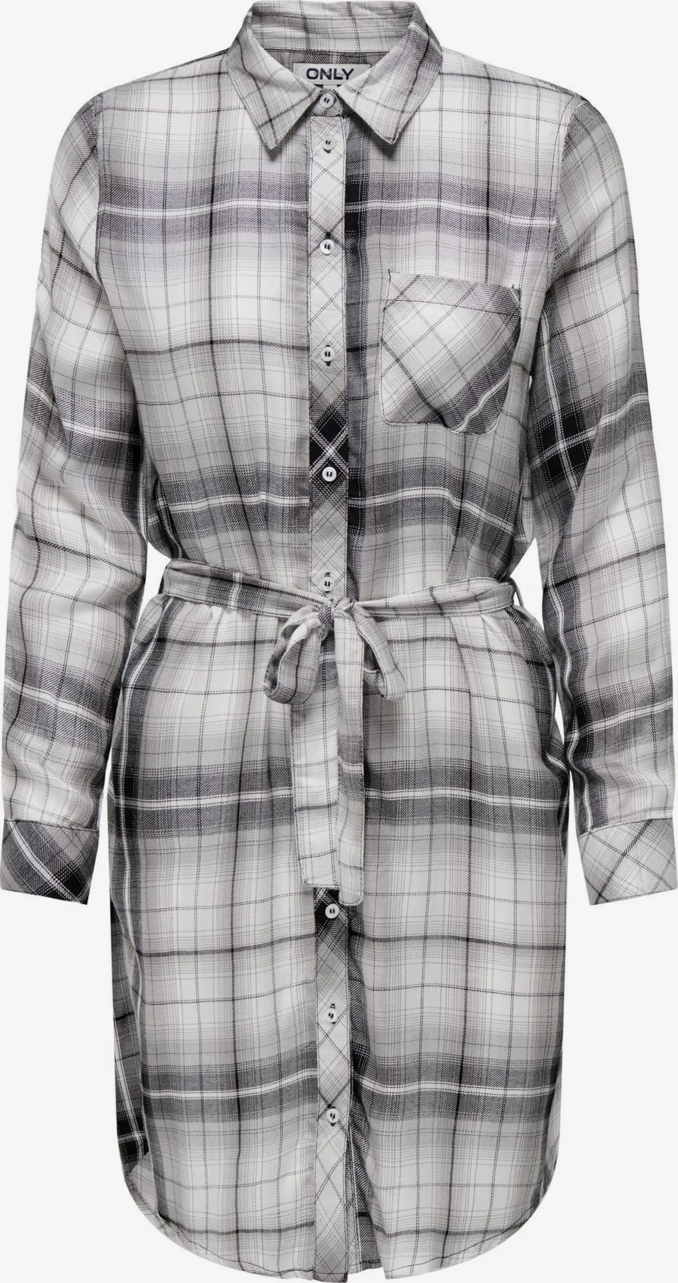 ONLY Mini Jurken Jurk Dames Grijs Gemêleerd / Wit 1 ONLY Mini Jurken Jurk Dames Grijs Gemêleerd / Wit