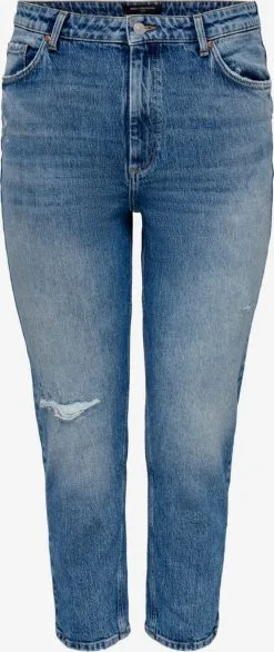 ONLY CARMAKOMA Jeans Slimfit Jeans Eneda Dames Blauw