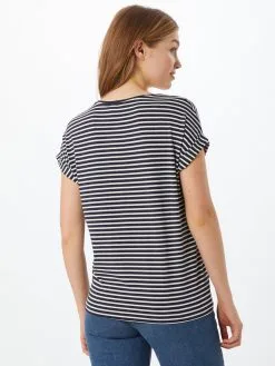 ONLY T-shirts Shirt Moster Dames Nachtblauw / Wit -ONLY Elegant winkel 8d8dd8045a6f0b6268778dc186df1431