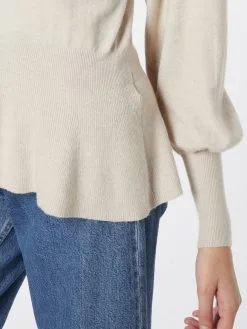 ONLY Fijngebreide Truien Trui Sanna Lisa Dames Taupe -ONLY Elegant winkel 8da1a85c77e4fc080045421658644dd6