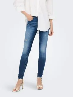 ONLY Jeans Skinny Jeans ROYAL Dames Donkerblauw -ONLY Elegant winkel 8e9139a5f9e149833d88769a960d7080