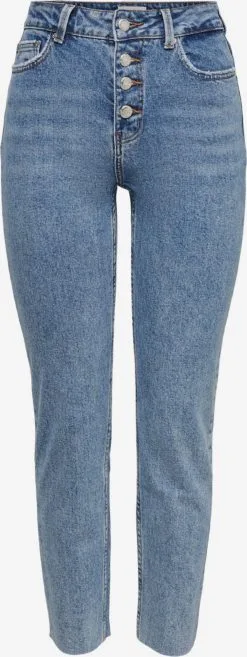ONLY Straight Regular Jeans Emily Dames Blauw