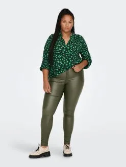 ONLY CARMAKOMA Leren Broeken Skinny Broek Punk Dames Groen -ONLY Elegant winkel 8fbfb8f768810ecba9e00203e62a4724