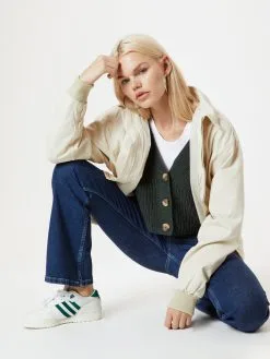 ONLY Vesten Gebreid Vest CAROL Dames Donkergroen -ONLY Elegant winkel 900cf347acbd7f1a5aa61bb1588933be