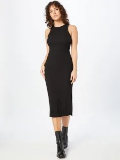 ONLY Midi Jurken Jurk NILLA Dames Zwart -ONLY Elegant winkel 904cc519183d3aeb09e0a5b4e8f20384